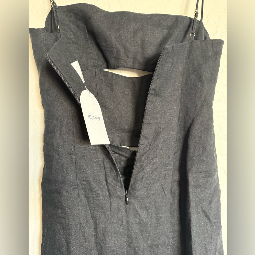 RUMER THE LABEL Black Brontë Cutout Twist-Front Dress - Small - Picture 8 of 8